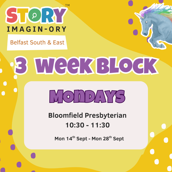 Bloomfield Presbyterian Church Hall - 14th September - 3 week block - 10:30 - 11:30